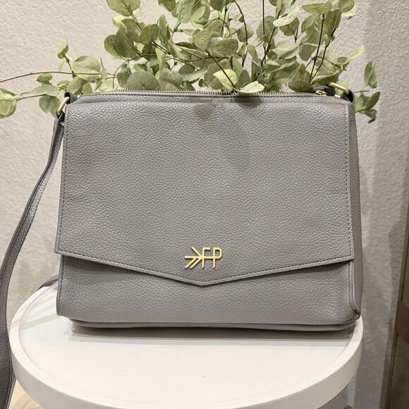 Freshly Picked Other - Freshly Picked Classic Crossbody Diaper Bag Stone Grey Vegan Excellent